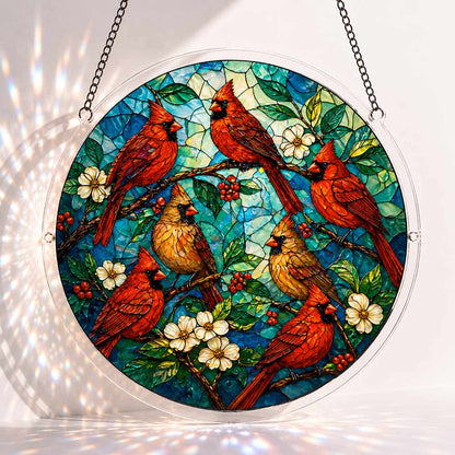 Acrylic Jigsaw Puzzle S - (7 inch) Cardinal Garden - Acrylic Jigsaw Puzzle