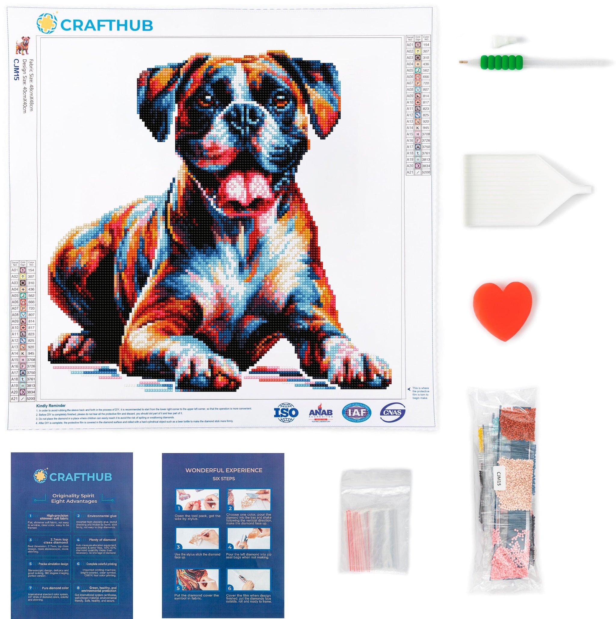 Boxer Dog Diamond Painting Kit