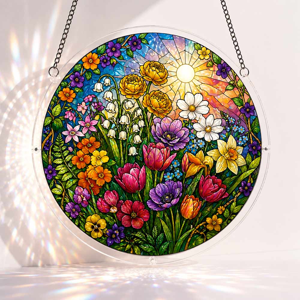 Acrylic Jigsaw Puzzle S - (7 inch) Spring Garden - Acrylic Jigsaw Puzzle