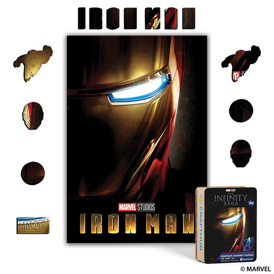 Wooden Jigsaw Puzzles A4 + Wooden Gift Box Iron Man – Wooden Jigsaw Puzzle