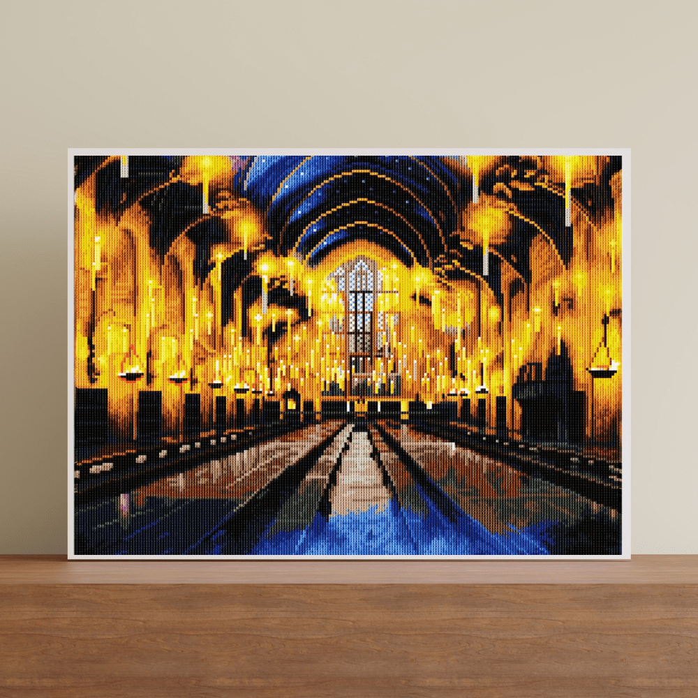 HP Great Hall Diamond Painting Kit — free with your Book Nook order