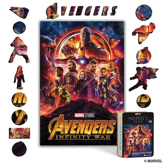 Wooden Jigsaw Puzzles A4 + Wooden Gift Box Avengers: Infinity War – Wooden Jigsaw Puzzle