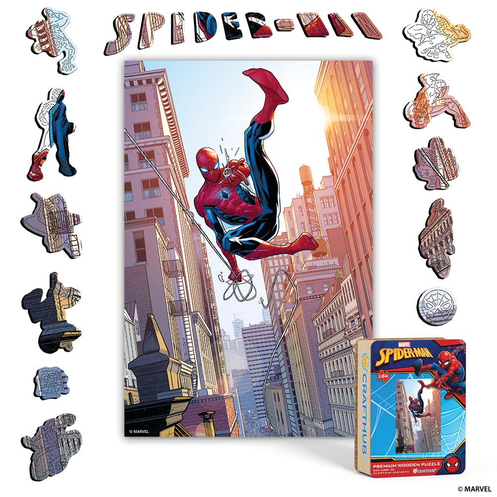 Wooden Jigsaw Puzzles A4 + Wooden Gift Box Spider-man – Wooden Jigsaw Puzzle