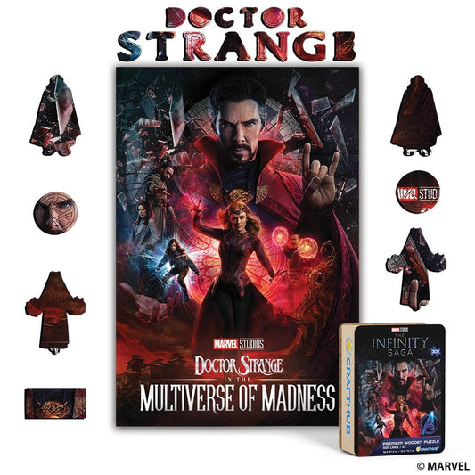 Wooden Jigsaw Puzzles A4 + Wooden Gift Box Doctor Strange in the Multiverse of Madness – Wooden Jigsaw Puzzle