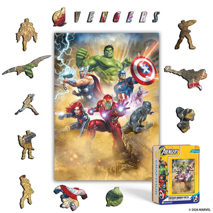 Wooden Jigsaw Puzzles A4 + Wooden Gift Box Mighty Avengers – Wooden Jigsaw Puzzle