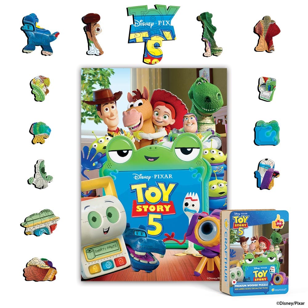 Wooden Jigsaw Puzzles A4 + Wooden Gift Box Playtime Adventures - Wooden Jigsaw Puzzle