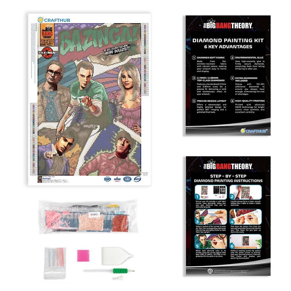 Diamond Painting Kits 15.6" x 23" / 40cm x 59cm Bazinga! - Diamond Painting Kit