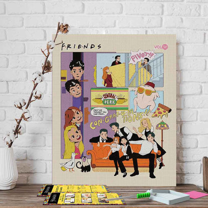 17.7" x 21.7" / 45cm x 55cm Friends Forever - Diamond Painting Kit