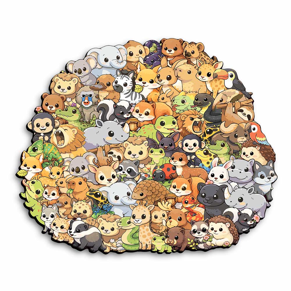 Animal Jigsaw Puzzle > Wooden Jigsaw Puzzle > Jigsaw Puzzle A3/Big Without Frame Jungle Life - Wooden Jigsaw Puzzle