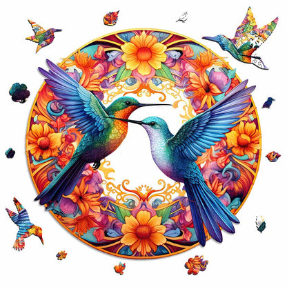 Animal Jigsaw Puzzle > Wooden Jigsaw Puzzle > Jigsaw Puzzle 🔥Last Day - Vibrant Hummingbirds - Wooden Jigsaw Puzzle