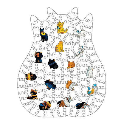 Wooden Jigsaw Puzzles Three Cats - Jigsaw Puzzle