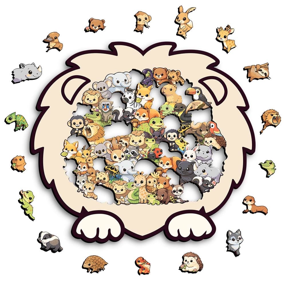 Animal Jigsaw Puzzle > Wooden Jigsaw Puzzle > Jigsaw Puzzle Jungle Life - Wooden Jigsaw Puzzle