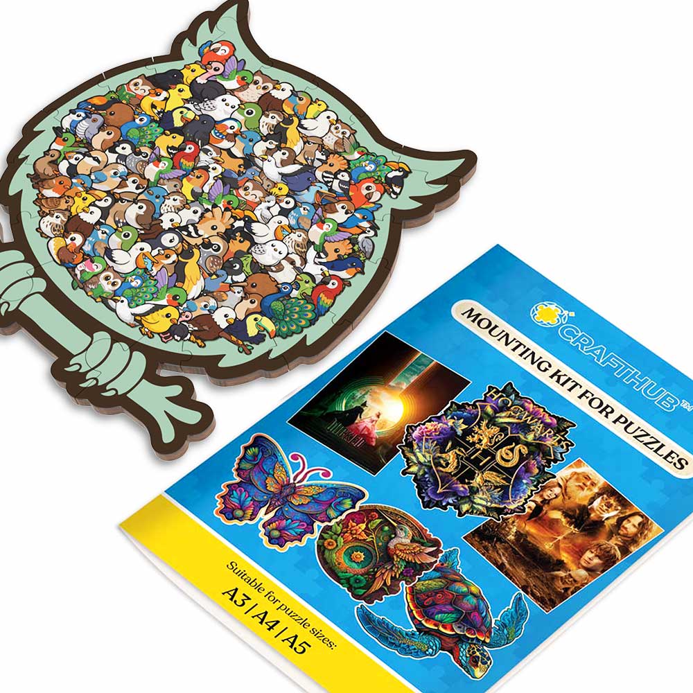 Animal Jigsaw Puzzle > Wooden Jigsaw Puzzle > Jigsaw Puzzle A3/Big Framed+Mounting Kit – Save $15 Today Forest Life - Wooden Jigsaw Puzzle