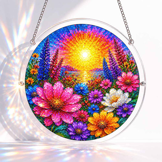 Acrylic Jigsaw Puzzle S - (7 inch) Floral Glow - Acrylic Jigsaw Puzzle