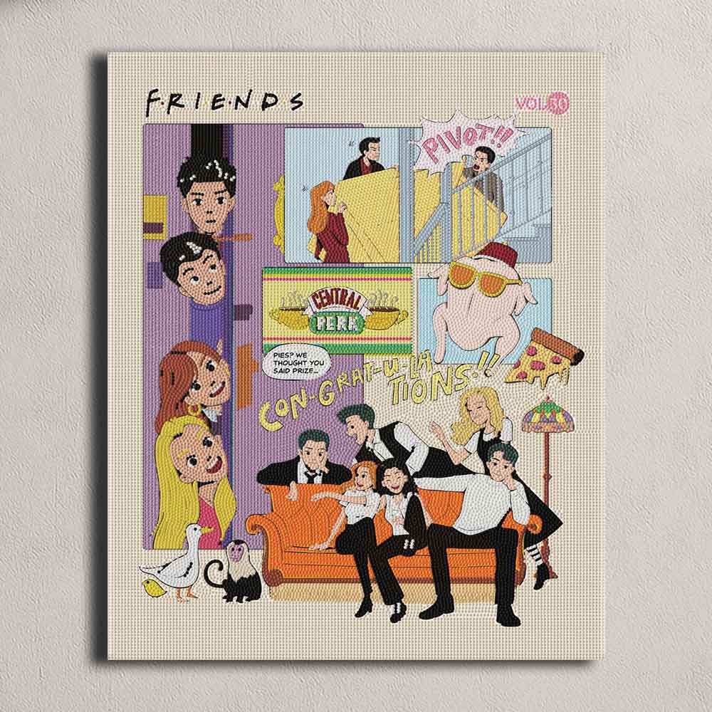 17.7" x 21.7" / 45cm x 55cm Friends Forever - Diamond Painting Kit