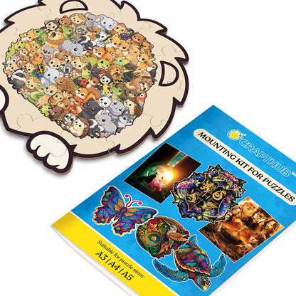 Animal Jigsaw Puzzle > Wooden Jigsaw Puzzle > Jigsaw Puzzle A3/Big Framed+Mounting Kit – Save $15 Today Jungle Life - Wooden Jigsaw Puzzle