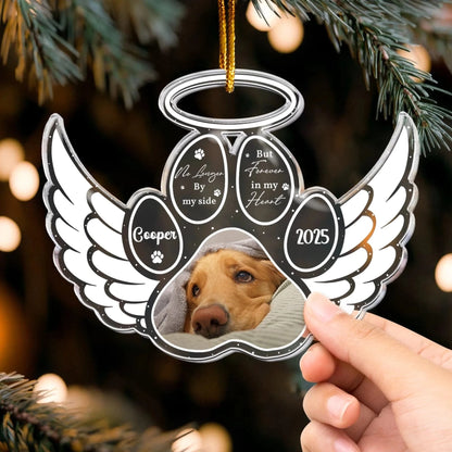 Personalized Ornaments No Longer By My Side But Forever In My Heart - Personalized Acrylic Photo Ornament