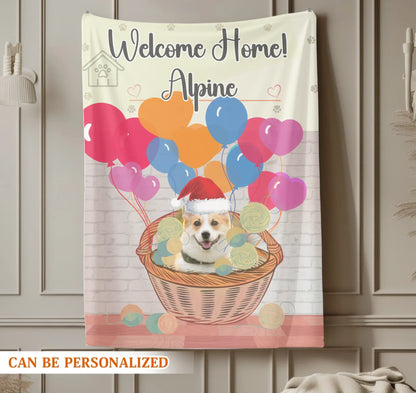 Personalized Blankets Home Feels Warmer With You - Personalized Dog Lovers Photo Custom Blanket