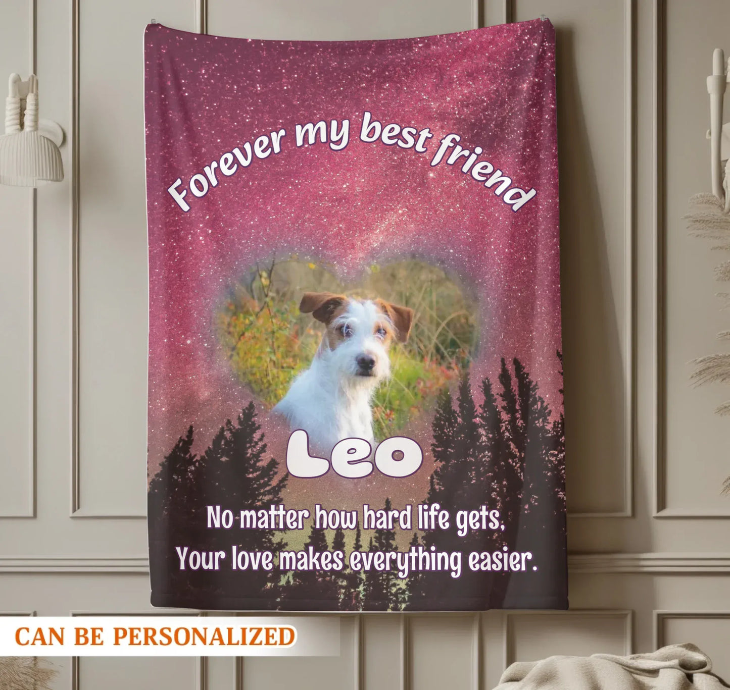 Personalized Blankets Forever My Best Friend - Personalized Pet Lover Photo Custom Blanket