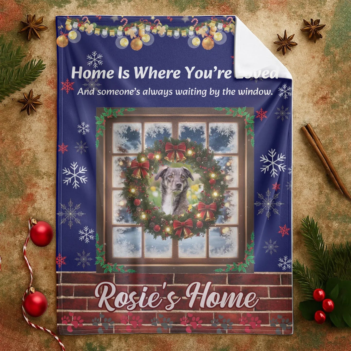Personalized Blankets Home Is Where You’re Loved - Personalized Pet Lovers Photo Custom Blanket