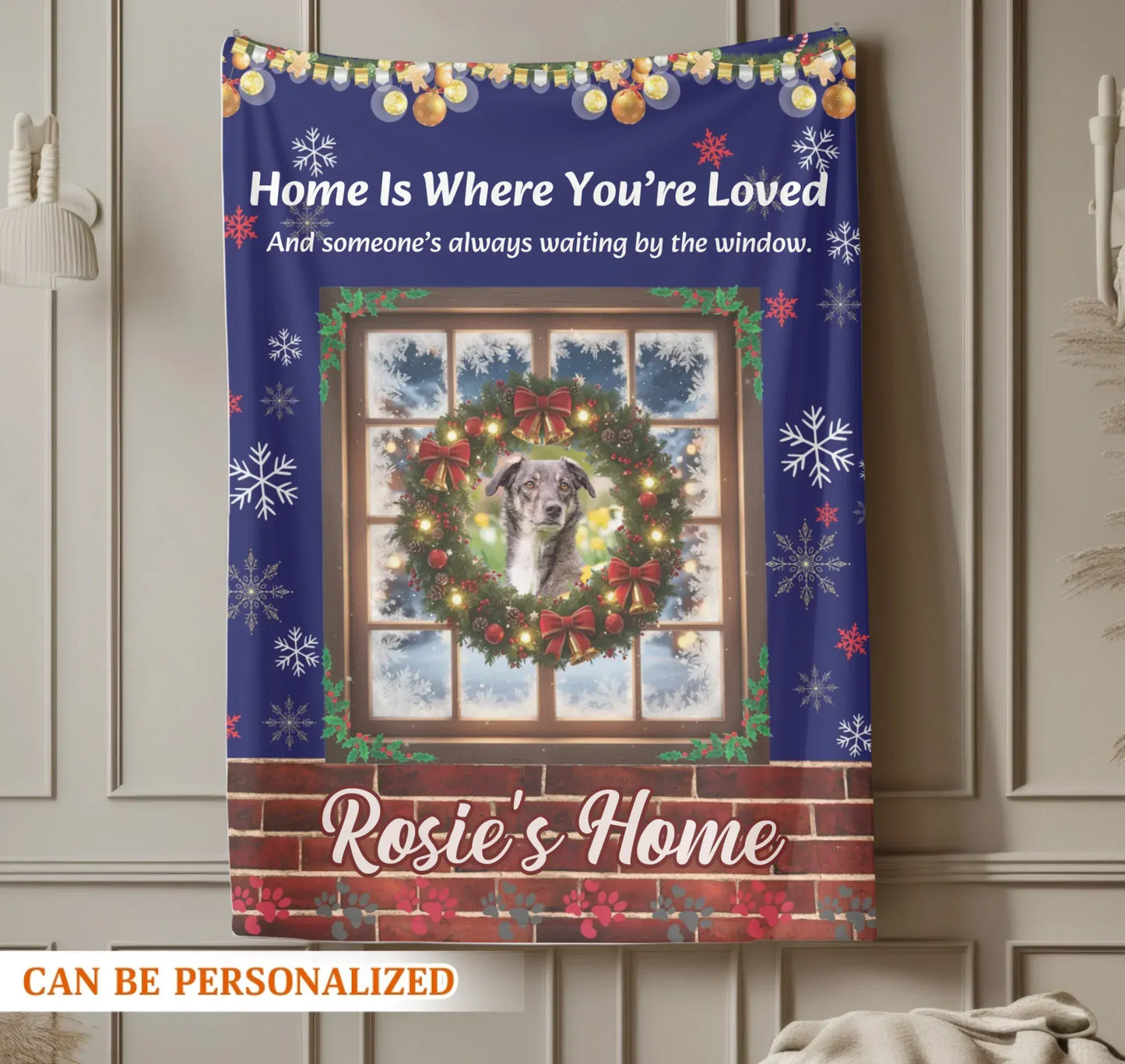 Personalized Blankets Home Is Where You’re Loved - Personalized Pet Lovers Photo Custom Blanket
