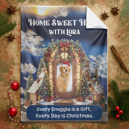 Personalized Blankets Home Sweet Home With You - Personalized Pet Lovers Photo Custom Blanket