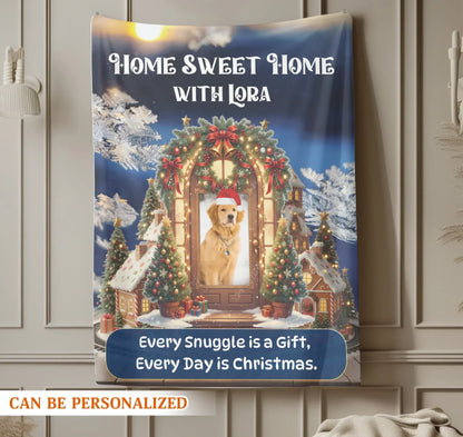 Personalized Blankets Home Sweet Home With You - Personalized Pet Lovers Photo Custom Blanket