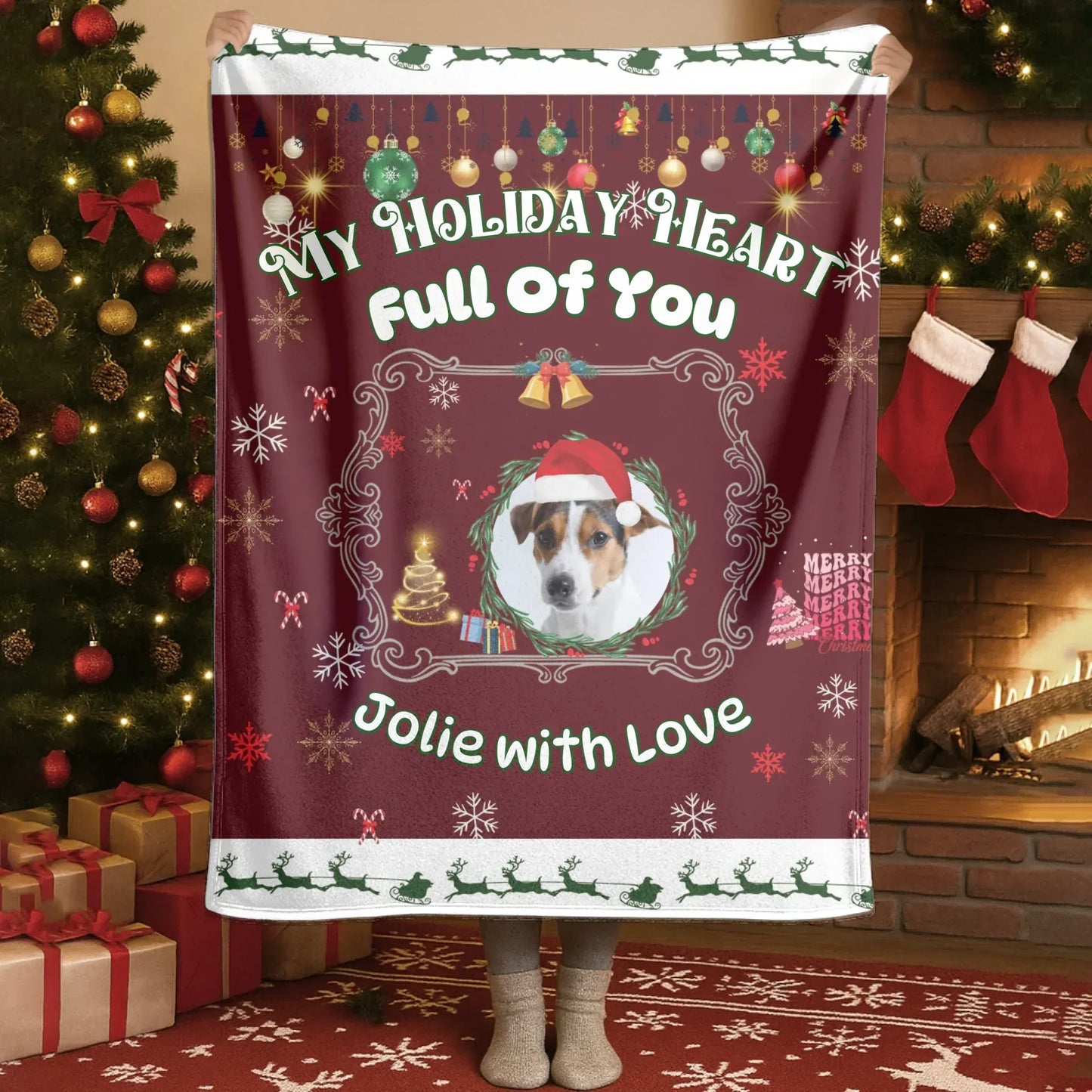 Personalized Blankets Blanket Product DMT / White / 30x40in / 76x101cm My Chirstmas Full Of You - Personalized Pet Lovers Photo Custom Blanket