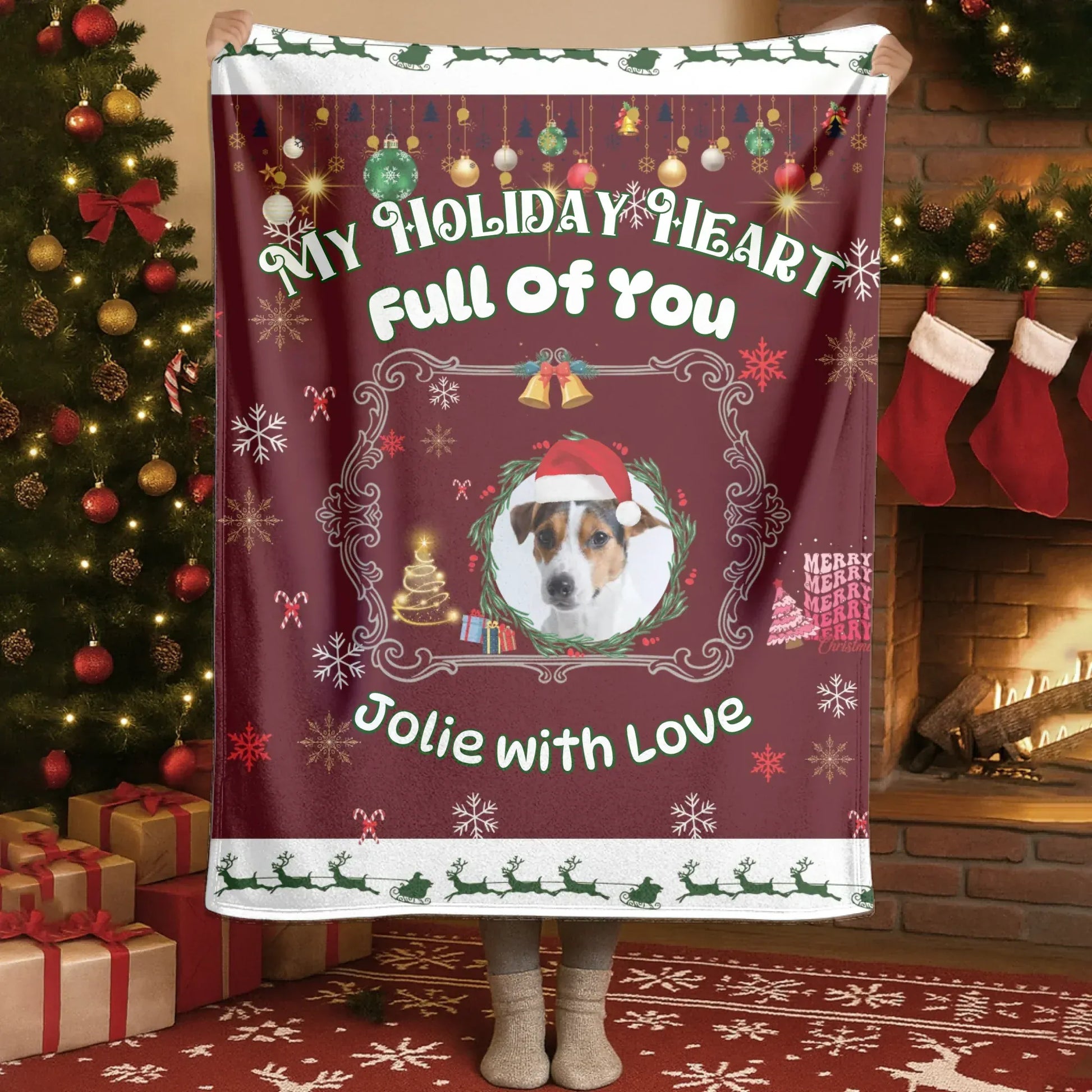 Personalized Blankets Blanket Product DMT / White / 30x40in / 76x101cm My Chirstmas Full Of You - Personalized Pet Lovers Photo Custom Blanket