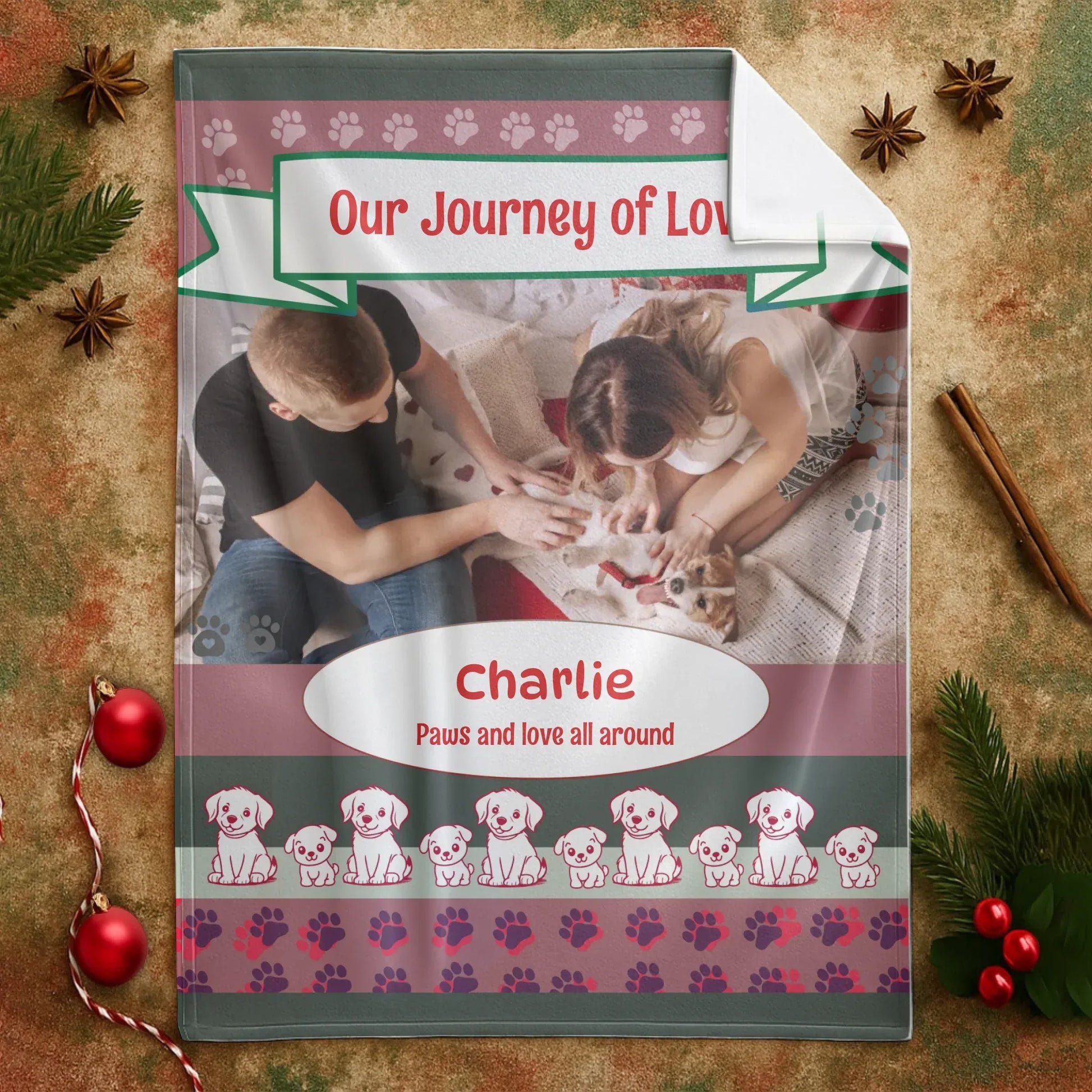 Personalized Blankets Our Journey Of Love - Personalized Dog Lovers Photo Custom Blanket