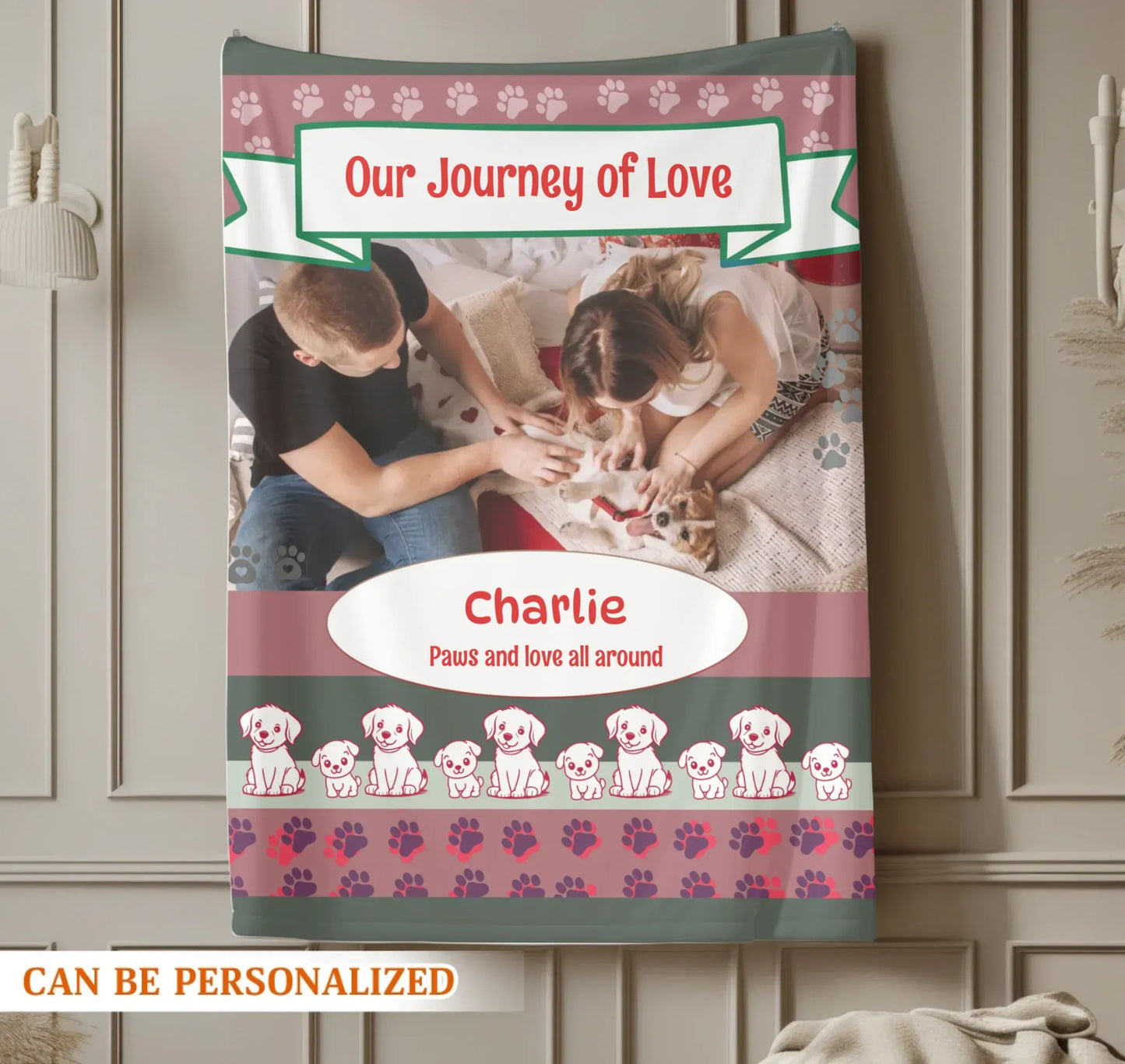 Personalized Blankets Our Journey Of Love - Personalized Dog Lovers Photo Custom Blanket