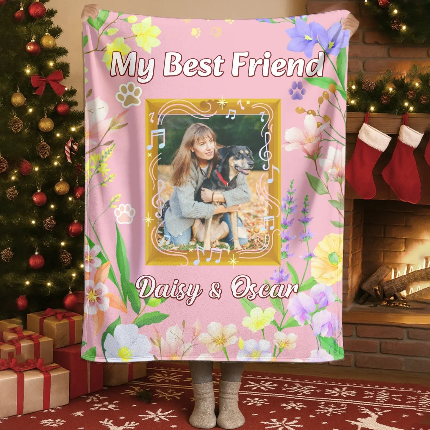 Personalized Blankets Blanket Product DMT / White / 30x40in / 76x101cm Where Love And Loyalty Meet - Personalized Dog Lovers Photo Custom Blanket