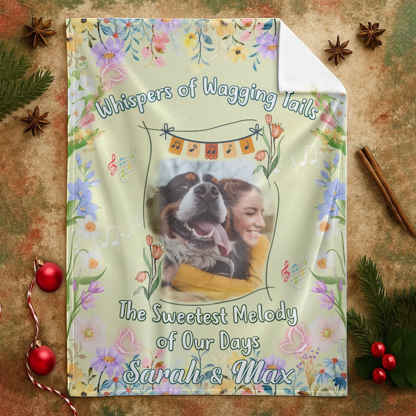 Personalized Blankets Whispers Of Wagging Tails - Personalized Pet Lovers Photo Custom Blanket