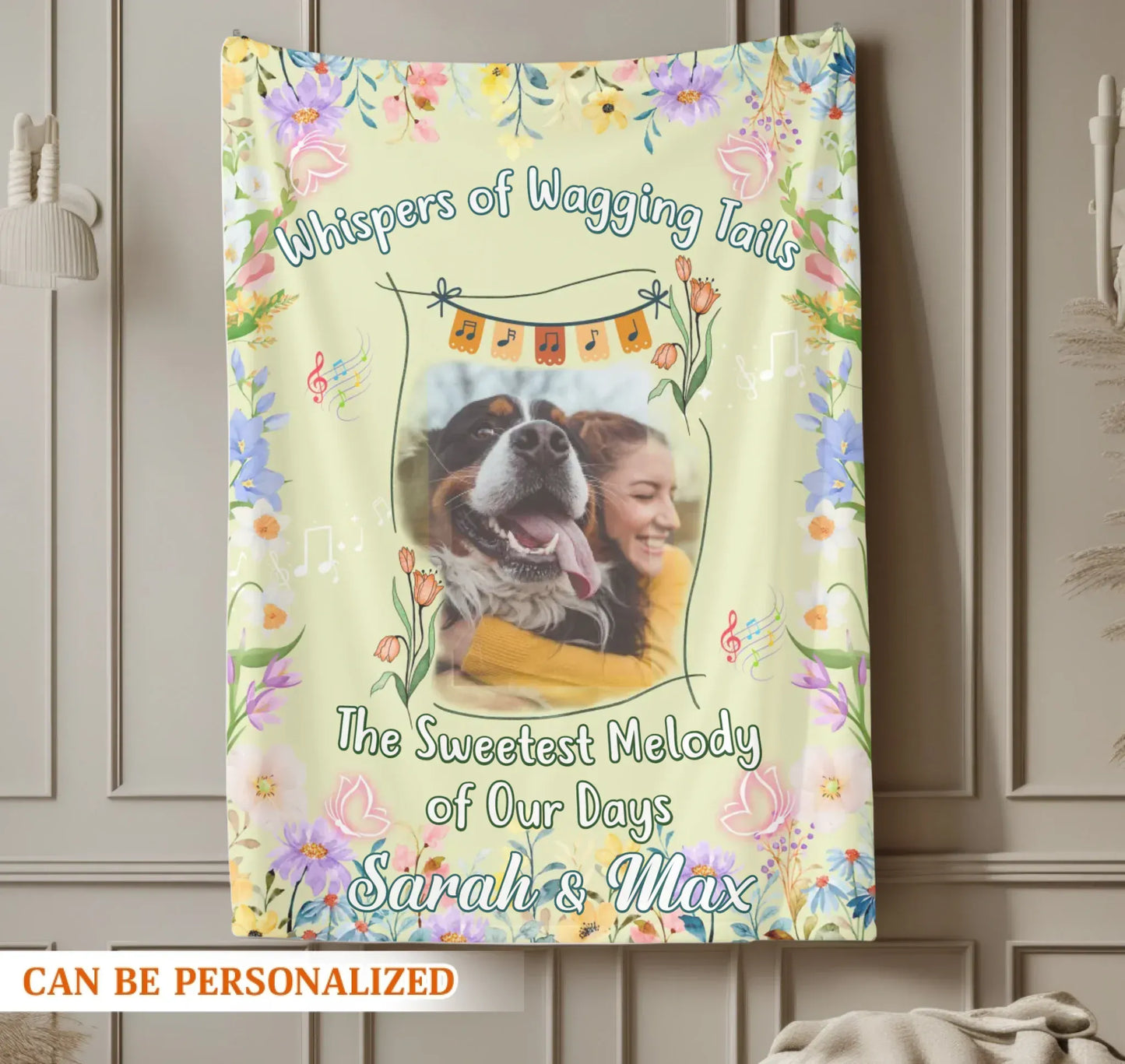 Personalized Blankets Whispers Of Wagging Tails - Personalized Pet Lovers Photo Custom Blanket