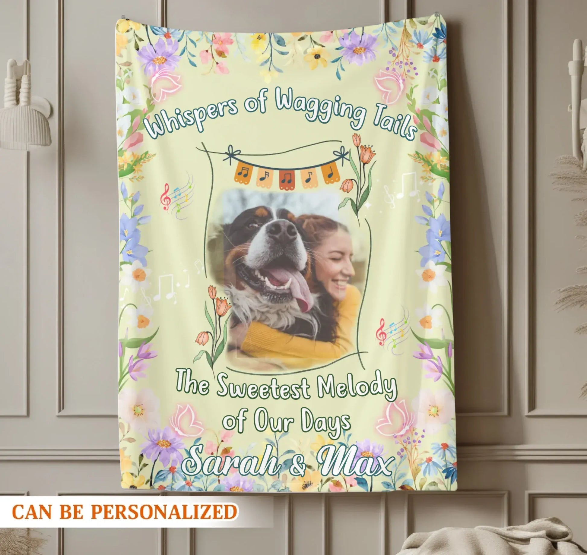 Personalized Blankets Whispers Of Wagging Tails - Personalized Pet Lovers Photo Custom Blanket