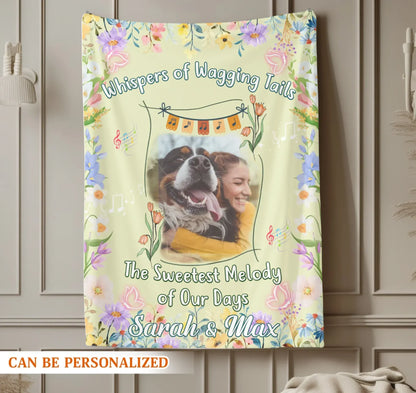 Personalized Blankets Whispers Of Wagging Tails - Personalized Pet Lovers Photo Custom Blanket