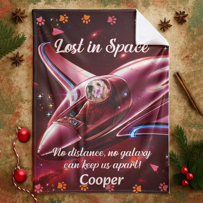Personalized Blankets In My Pet Dream, We Lost In Space - Personalized Pet Lovers Photo Custom Blanket