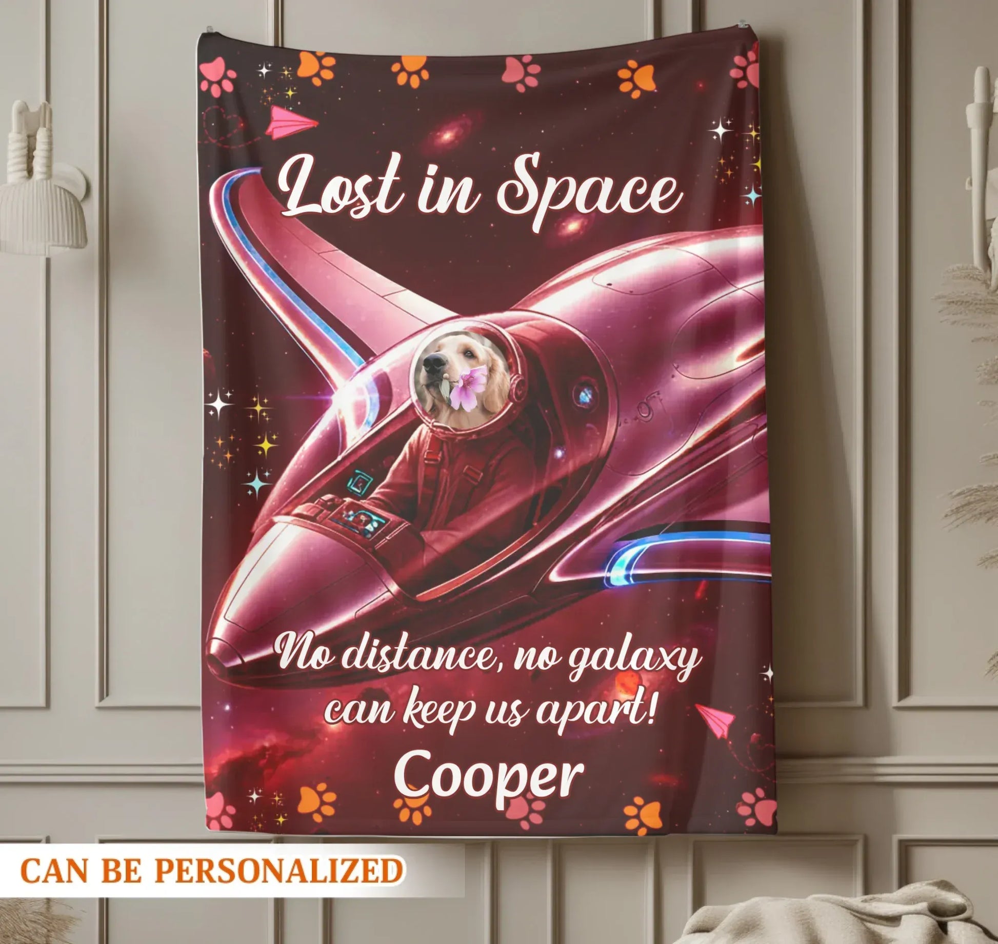 Personalized Blankets In My Pet Dream, We Lost In Space - Personalized Pet Lovers Photo Custom Blanket