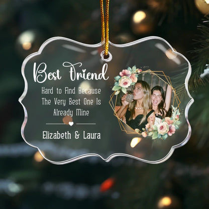 Ornament Acrylic / Glass / 3.5in / 8.9cm Best Friend She’s The Sister Destiny - Birthday Gift For Besties, BFF, Soul Sisters - Personalized Acrylic Photo Ornament