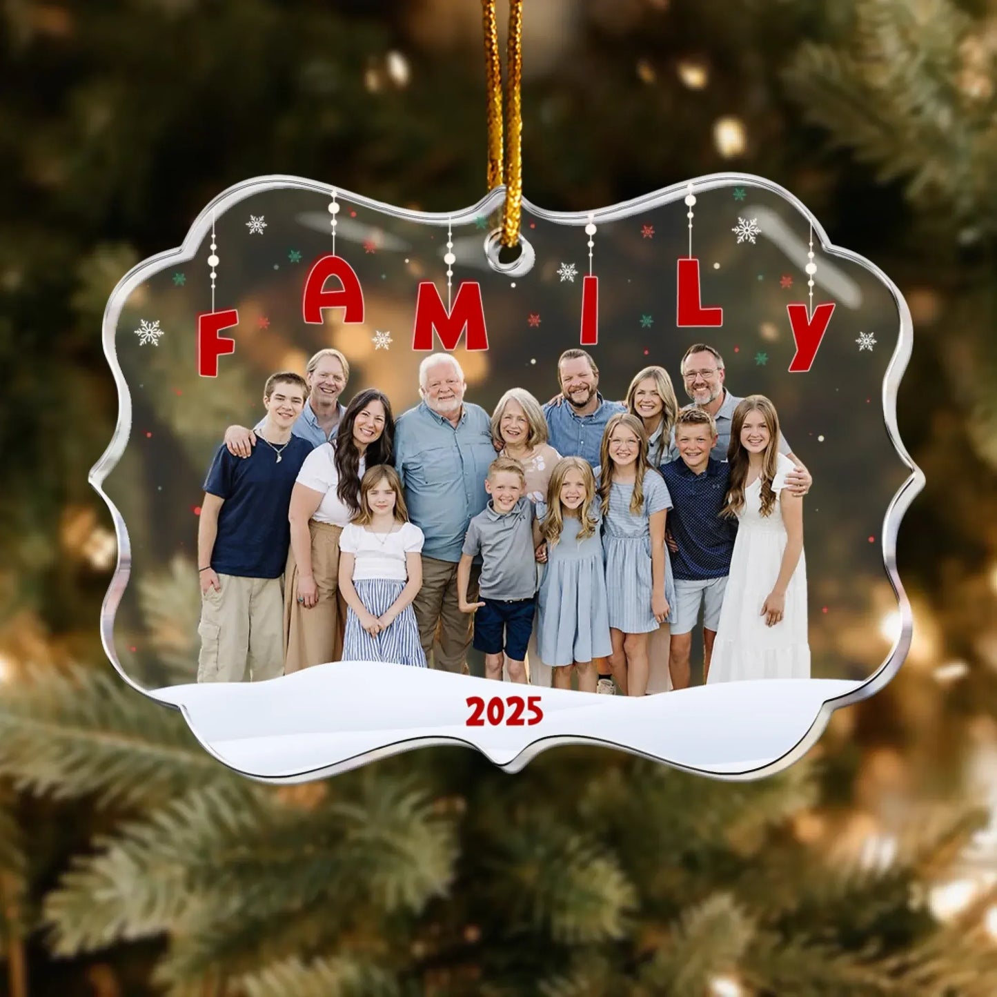 Personalized Ornaments Custom Photo Family Besties Bros Siblings - Personalized Acrylic Photo Ornament