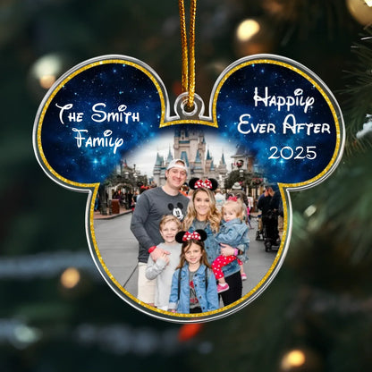 Personalized Ornaments Ornament Acrylic / Glass / 3.5in / 8.9cm Custom Photo Family And Friends Trip Christmas - Personalized Acrylic Photo Ornament