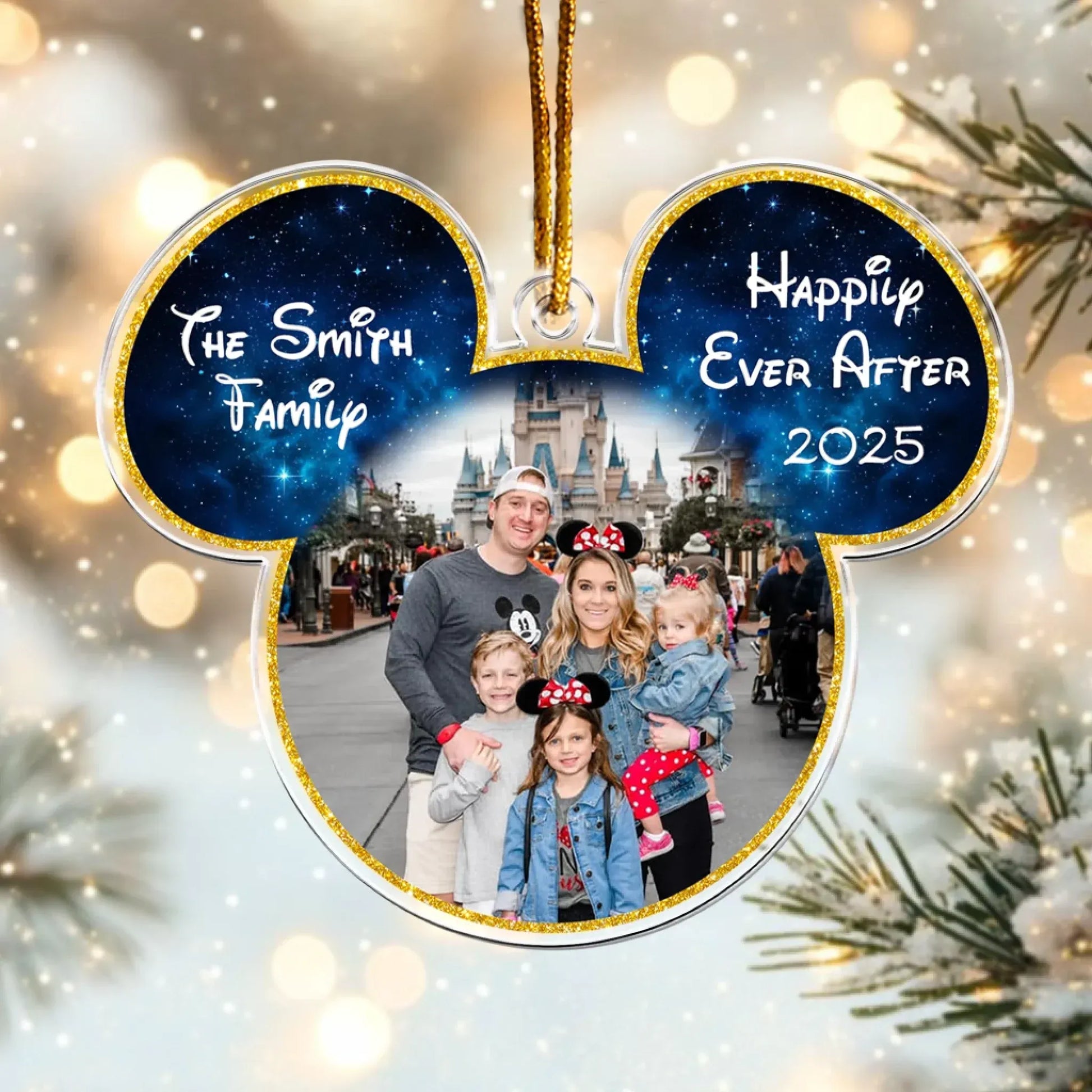 Personalized Ornaments Custom Photo Family And Friends Trip Christmas - Personalized Acrylic Photo Ornament