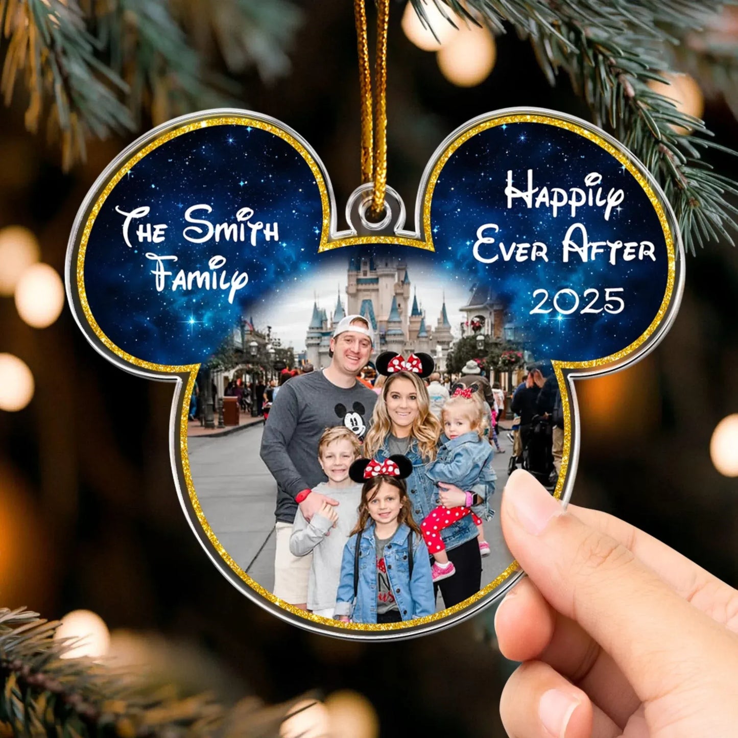 Personalized Ornaments Custom Photo Family And Friends Trip Christmas - Personalized Acrylic Photo Ornament