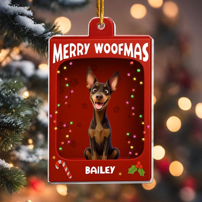 Personalized Ornaments Dog Christmas Toy Box - Merry Woofmas 2025 - Personalized Acrylic Ornament