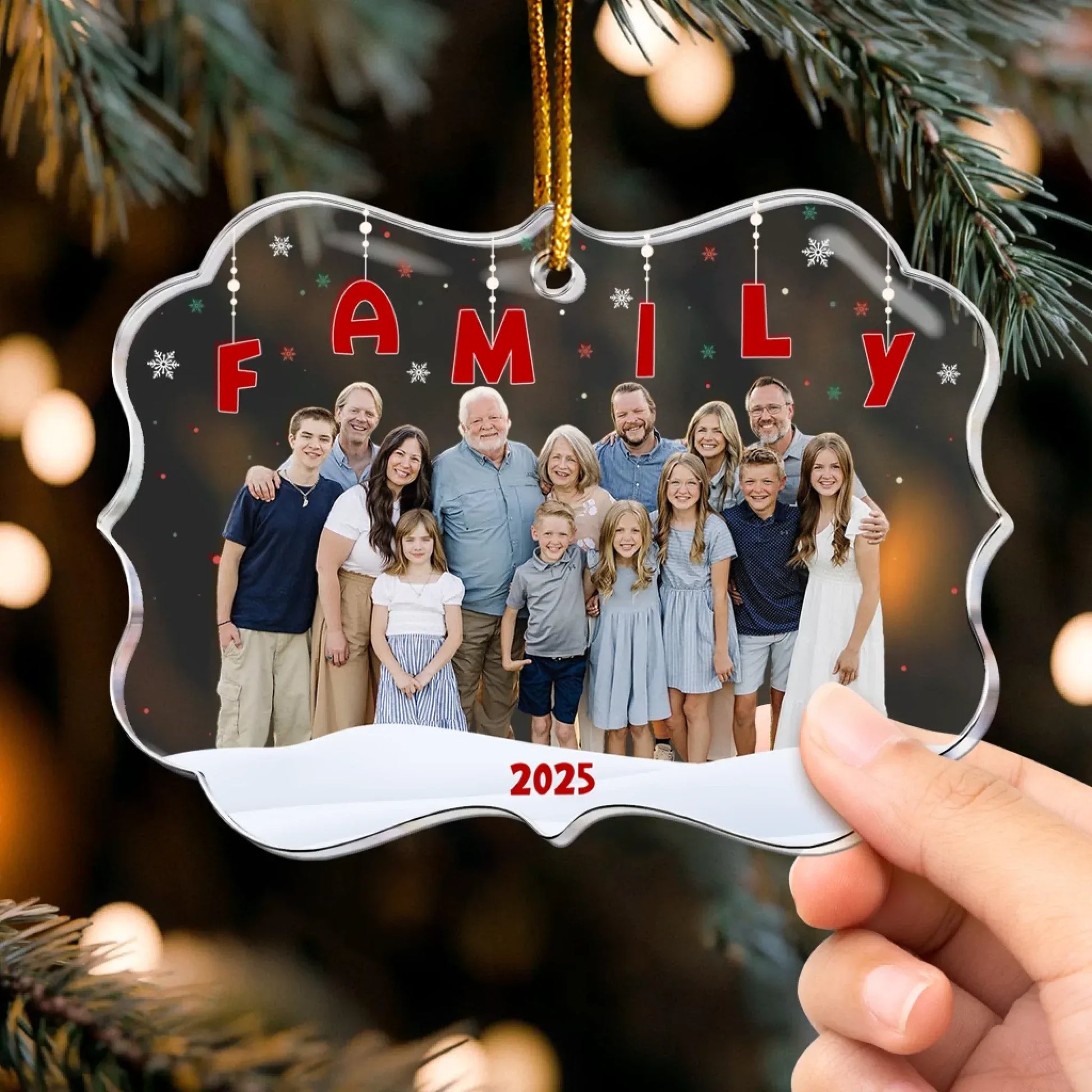 Personalized Ornaments Custom Photo Family Besties Bros Siblings - Personalized Acrylic Photo Ornament