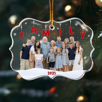 Personalized Ornaments Ornament Acrylic / Glass / 3.5in / 8.9cm Custom Photo Family Besties Bros Siblings - Personalized Acrylic Photo Ornament