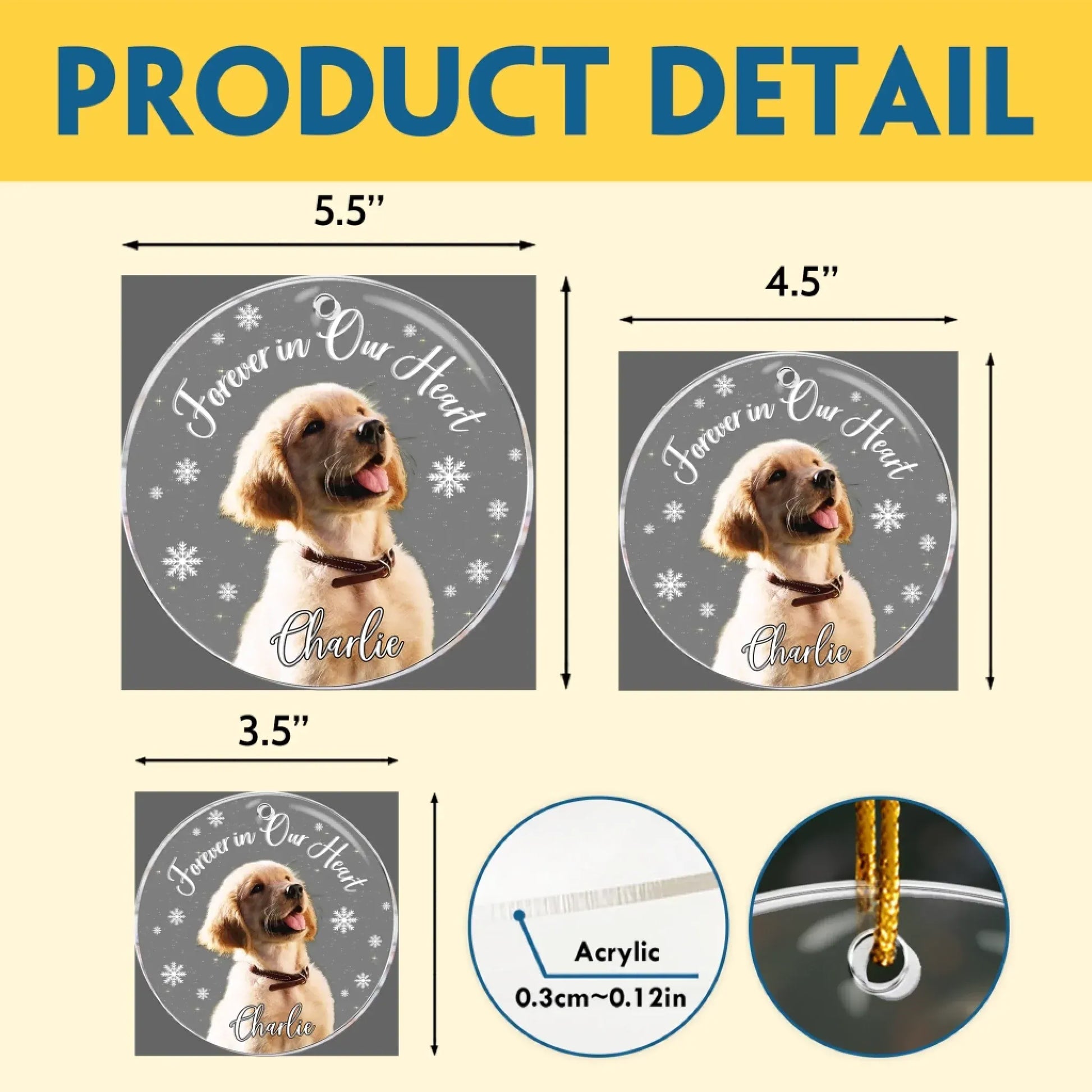 Personalized Ornaments Our House Is Not The Same - Personalized Pet Memorial Acrylic Ornament