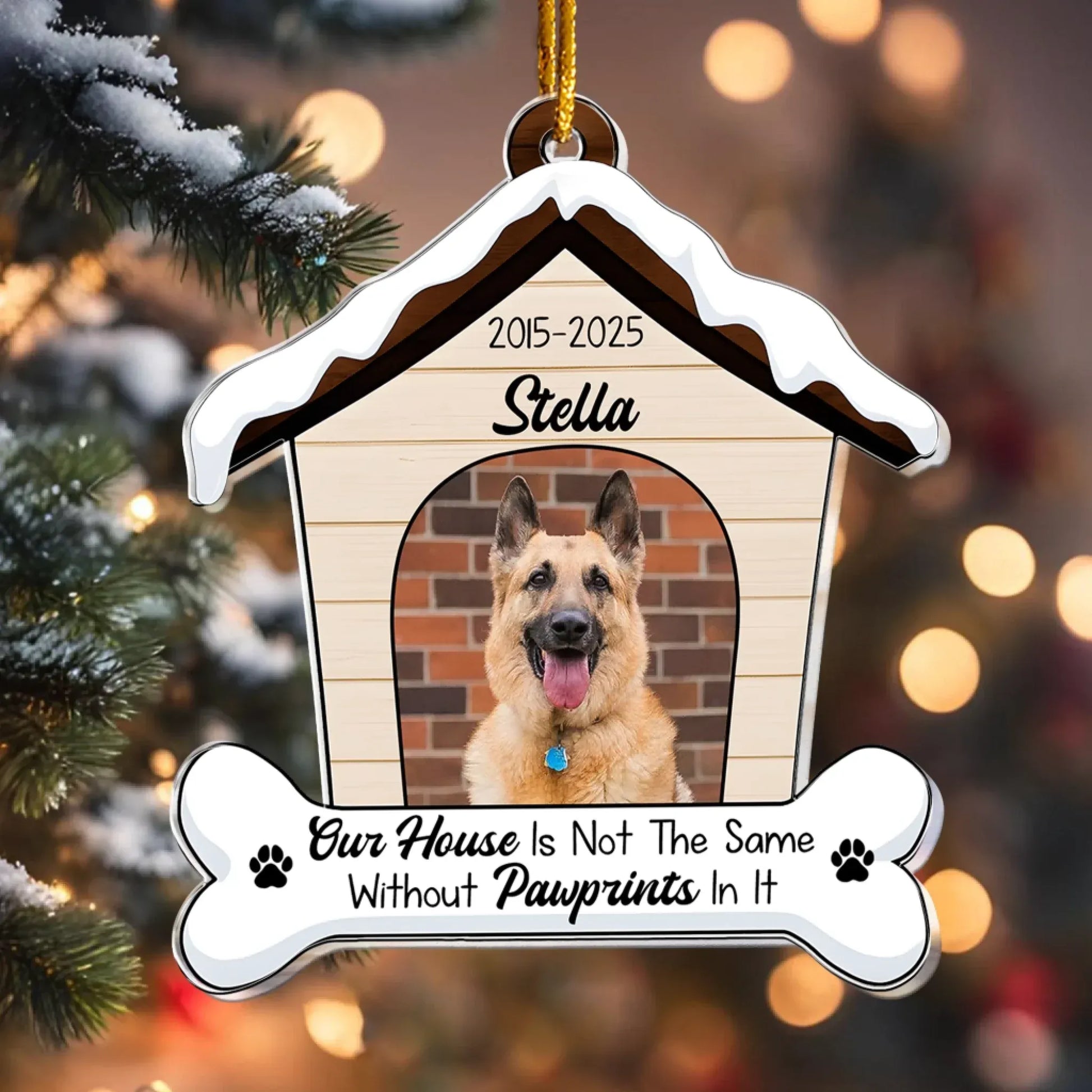 Personalized Ornaments Our House Is Not The Same - Personalized Pet Memorial Acrylic Ornament
