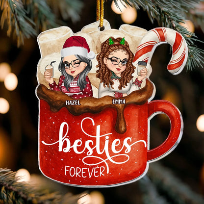 Personalized Ornaments Besties Forever - Siblings/ BFF/ Best Friends Christmas Gift - Personalized Acrylic Ornament