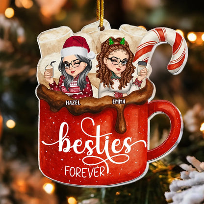 Personalized Ornaments Besties Forever - Siblings/ BFF/ Best Friends Christmas Gift - Personalized Acrylic Ornament